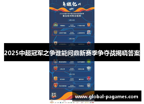 2025中超冠军之争谁能问鼎新赛季争夺战揭晓答案